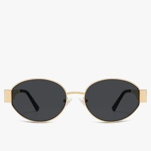 Gold Oval Sunglasses